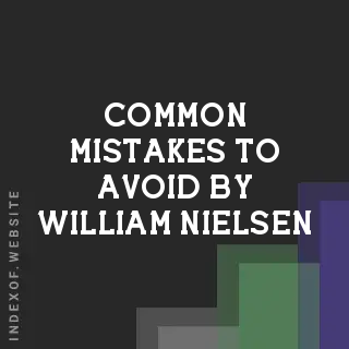 Common Mistakes to Avoid by William Nielsen | Indexof