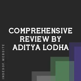 Comprehensive Review by Aditya Lodha | Indexof