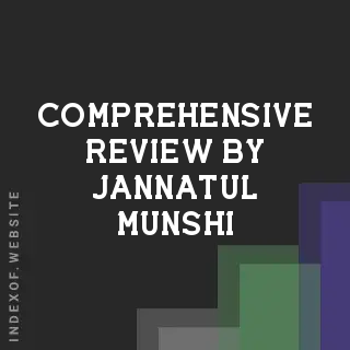 Comprehensive Review by Jannatul Munshi | Indexof