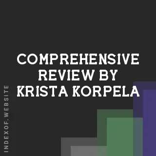 Comprehensive Review by Krista Korpela | Indexof