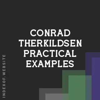 Conrad Therkildsen Practical Examples | Indexof