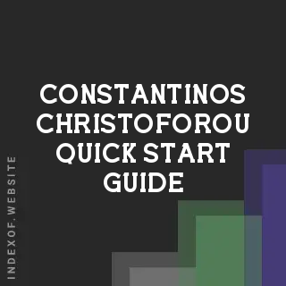 Constantinos Christoforou Quick Start Guide | Indexof