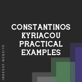 Constantinos Kyriacou Practical Examples | Indexof