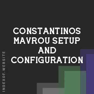 Constantinos Mavrou Setup and Configuration | Indexof