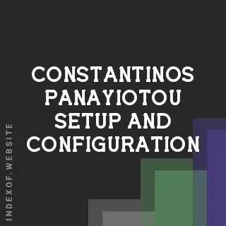 Constantinos Panayiotou Setup and Configuration | Indexof