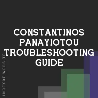 Constantinos Panayiotou Troubleshooting Guide | Indexof