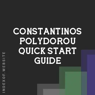 Constantinos Polydorou Quick Start Guide | Indexof