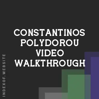 Constantinos Polydorou Video Walkthrough | Indexof