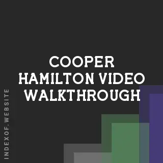 Cooper Hamilton Video Walkthrough | Indexof