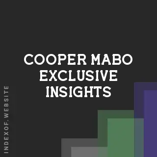 Cooper Mabo Exclusive Insights | Indexof