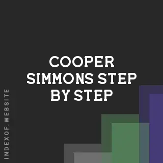Cooper Simmons Step-by-Step | Indexof