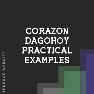 Corazon Dagohoy Practical Examples | Indexof
