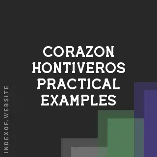 Corazon Hontiveros Practical Examples | Indexof