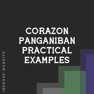 Corazon Panganiban Practical Examples | Indexof
