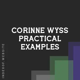 Corinne Wyss Practical Examples | Indexof