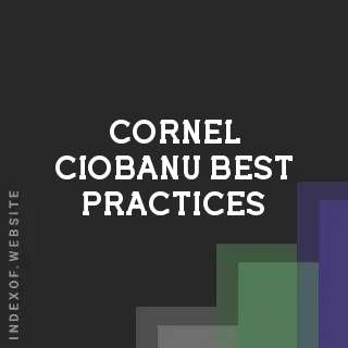 Cornel Ciobanu Best Practices | Indexof