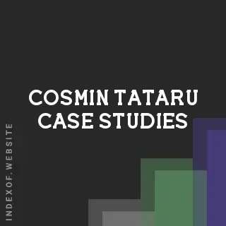 Cosmin Tataru Case Studies | Indexof