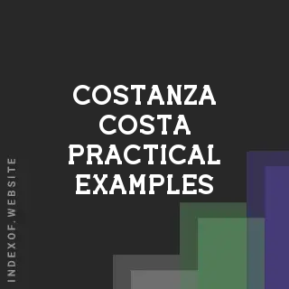Costanza Costa Practical Examples | Indexof