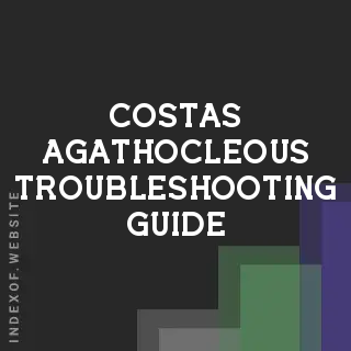 Costas Agathocleous Troubleshooting Guide | Indexof