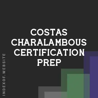 Costas Charalambous Certification Prep | Indexof
