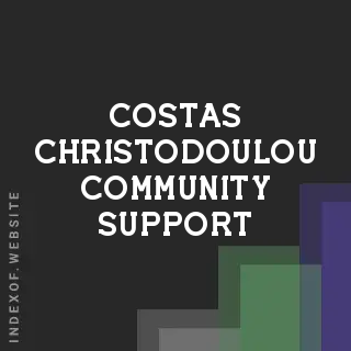 Costas Christodoulou Community Support | Indexof