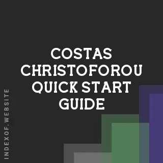Costas Christoforou Quick Start Guide | Indexof