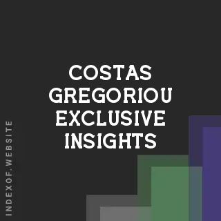 Costas Gregoriou Exclusive Insights | Indexof