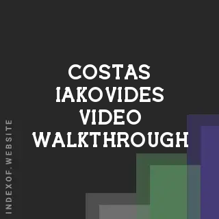 Costas Iakovides Video Walkthrough | Indexof