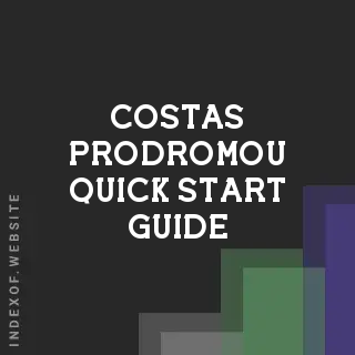 Costas Prodromou Quick Start Guide | Indexof
