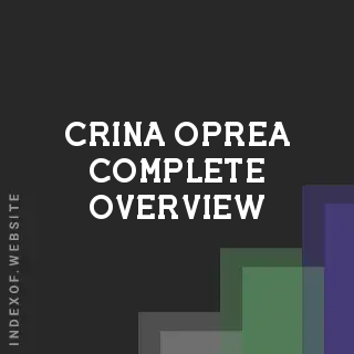 Crina Oprea Complete Overview | Indexof