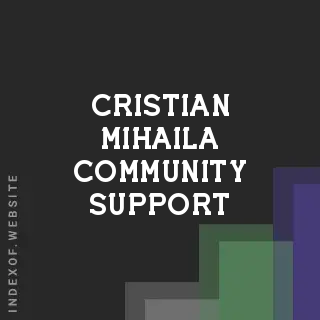 Cristian Mihaila Community Support | Indexof