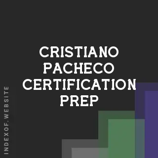 Cristiano Pacheco Certification Prep | Indexof