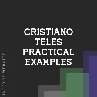 Cristiano Teles Practical Examples | Indexof