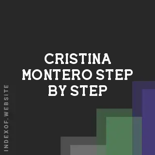 Cristina Montero Step-by-Step | Indexof