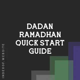 Dadan Ramadhan Quick Start Guide | Indexof