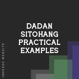 Dadan Sitohang Practical Examples | Indexof