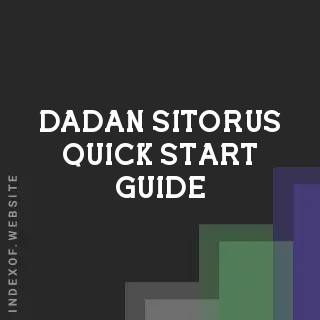 Dadan Sitorus Quick Start Guide | Indexof