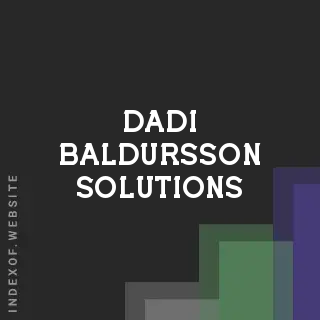 Dadi Baldursson Solutions | Indexof