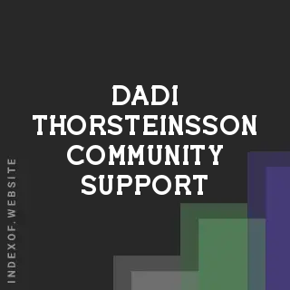 Dadi Thorsteinsson Community Support | Indexof