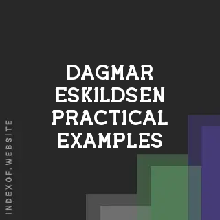 Dagmar Eskildsen Practical Examples | Indexof
