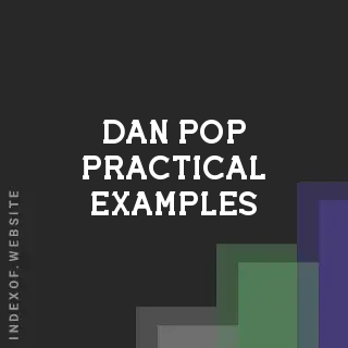 Dan Pop Practical Examples | Indexof