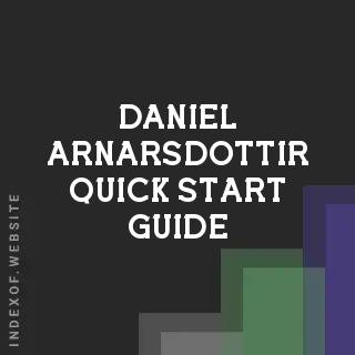 Daniel Arnarsdottir Quick Start Guide | Indexof