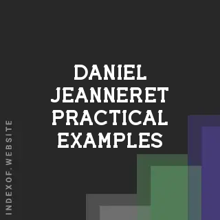 Daniel Jeanneret Practical Examples | Indexof