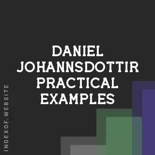 Daniel Johannsdottir Practical Examples | Indexof