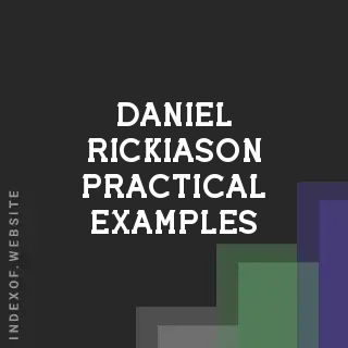 Daniel Rickiason Practical Examples | Indexof