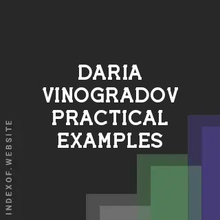 Daria Vinogradov Practical Examples | Indexof