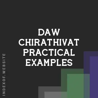 Daw Chirathivat Practical Examples | Indexof