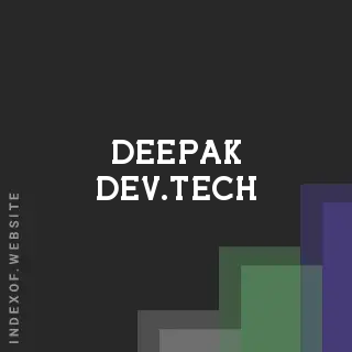 deepak-dev.tech by Rostyslav Bilyk site -  Indexof