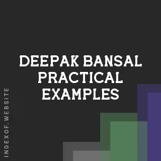 Deepak Bansal Practical Examples | Indexof