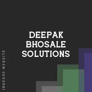 Deepak Bhosale Solutions | Indexof